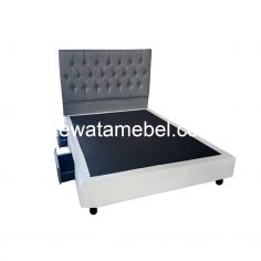 Divan Ukuran 100 - DIVAN 2 LACI NA 002 / Black / White